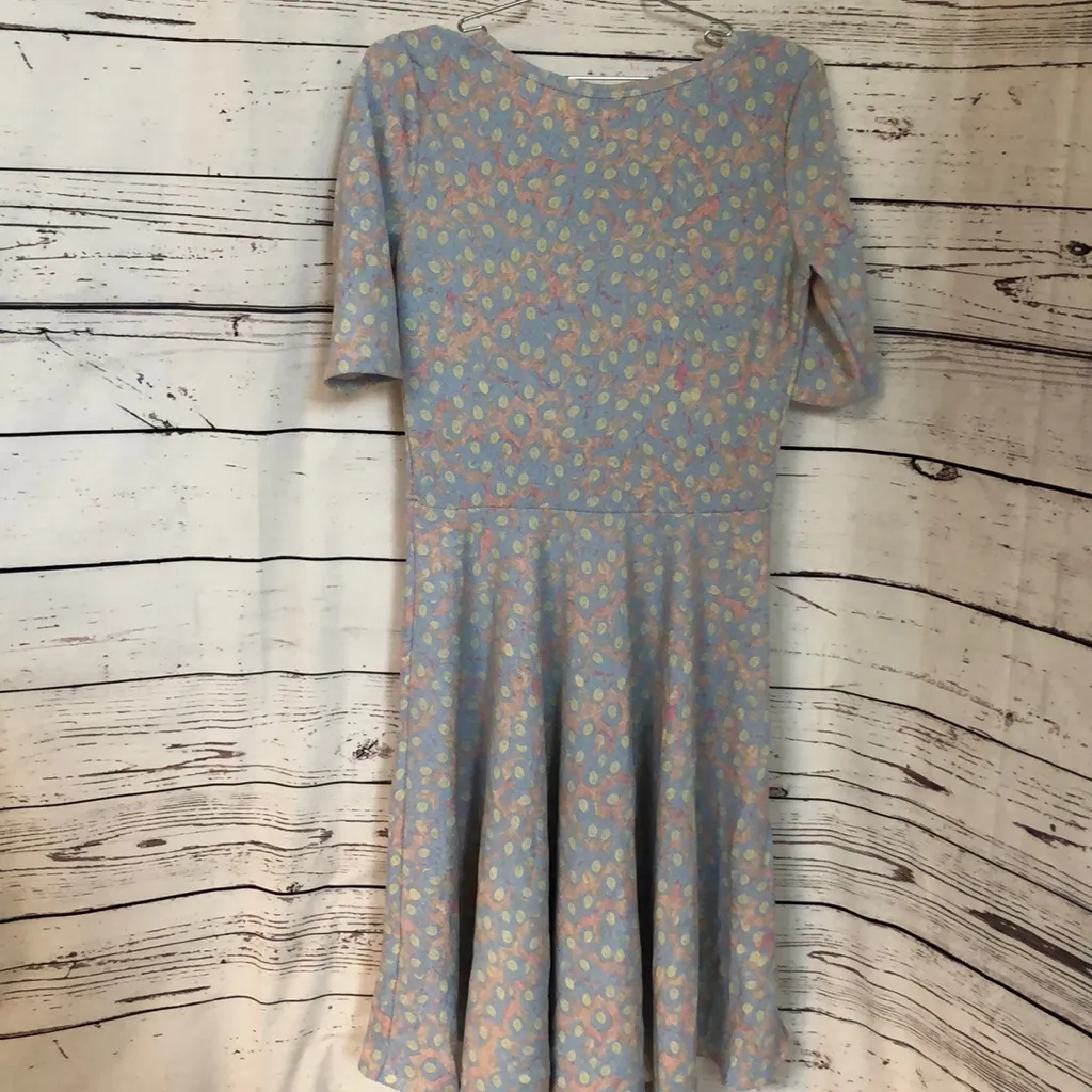 LulaRoe flared pastel‎ print Amelia dress - Image 3