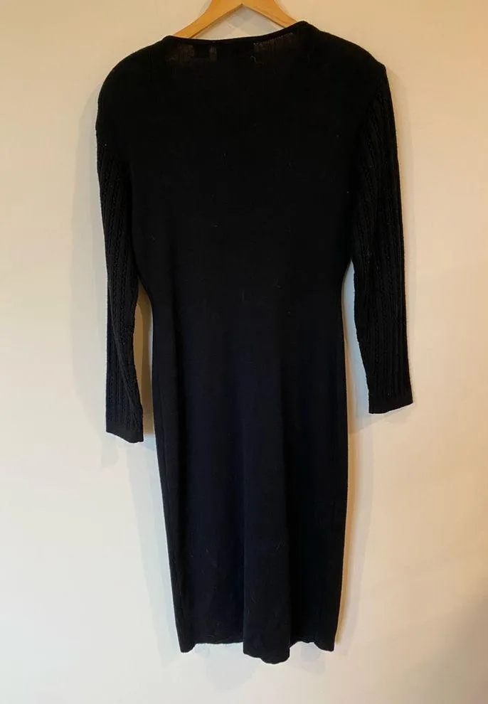 Vintage Carole Little Knit Sweater Dress Embroidered Whimsigoth Medium - Image 3