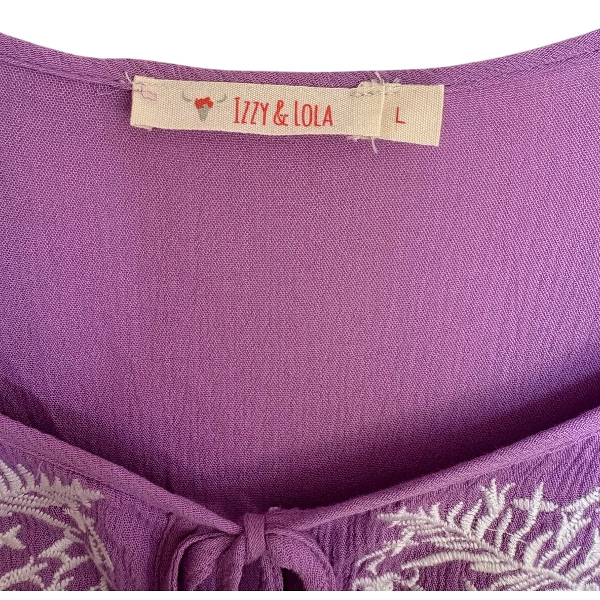 Izzy & Lola  Embroidered Top - Large - Image 3