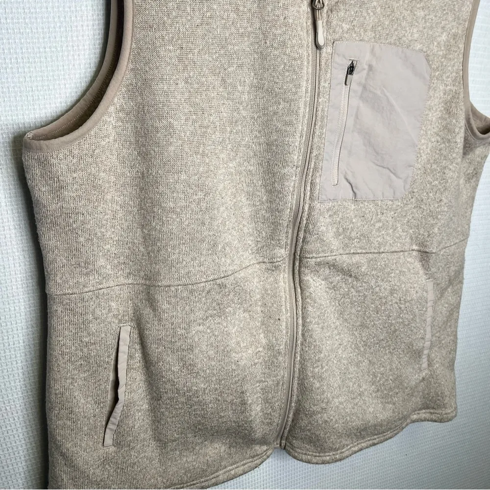 Eddie‎ Bauer | Cream Heathered XXL Womans Beige Fleece Vest - Image 3