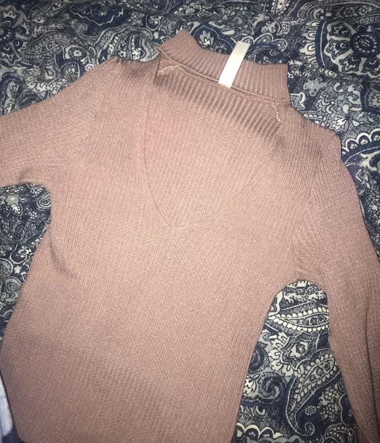 Mauve Fall Knitted Top - Image 2