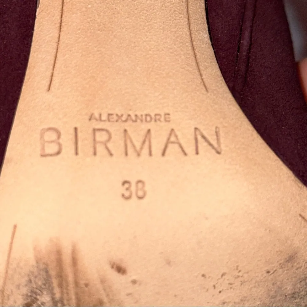 ALEXANDRE BIRMAN Women’s Size 38 8 Red Mirabella Shearling Trim Suede Booties - Image 9