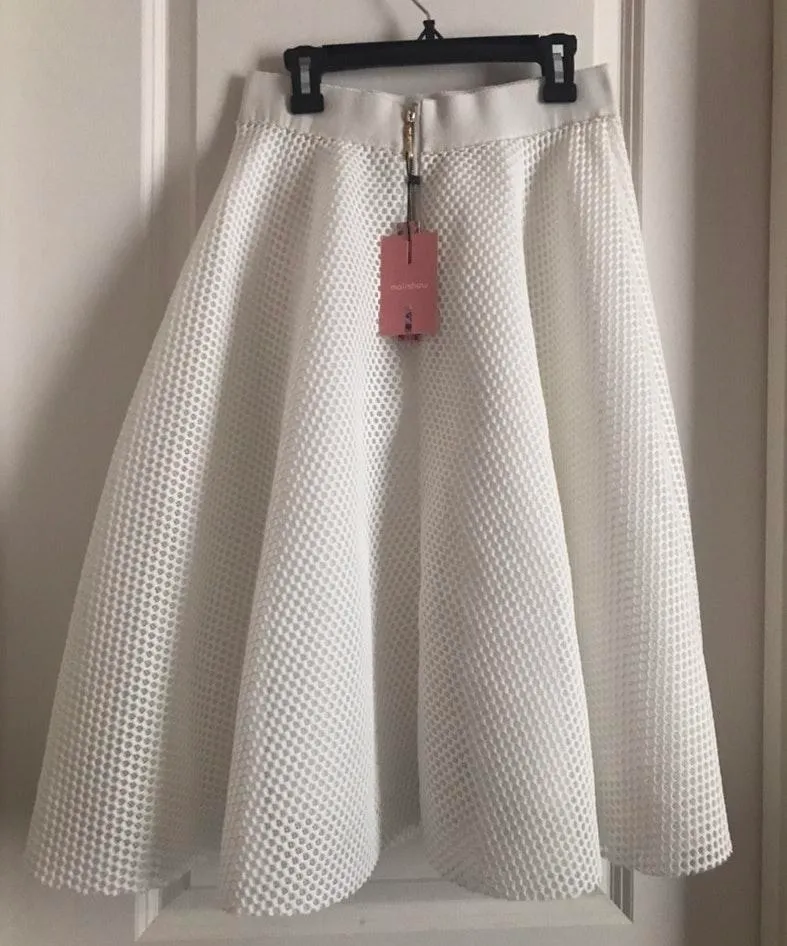 Malishow White Midi Skirt Size L - Image 2
