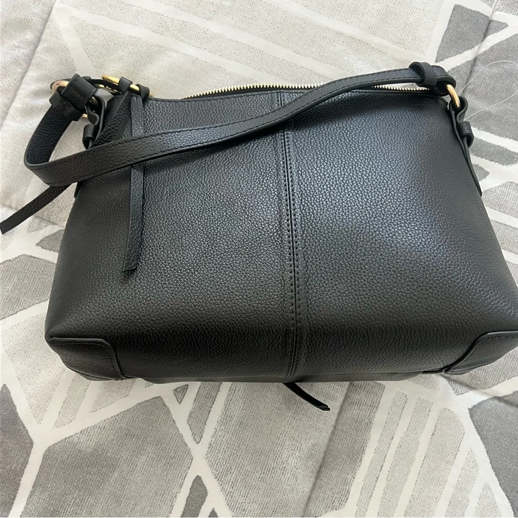 See By Chloe Joan Ladylike Black Shoulder Bag with Metallic Ring Detail - Image 7