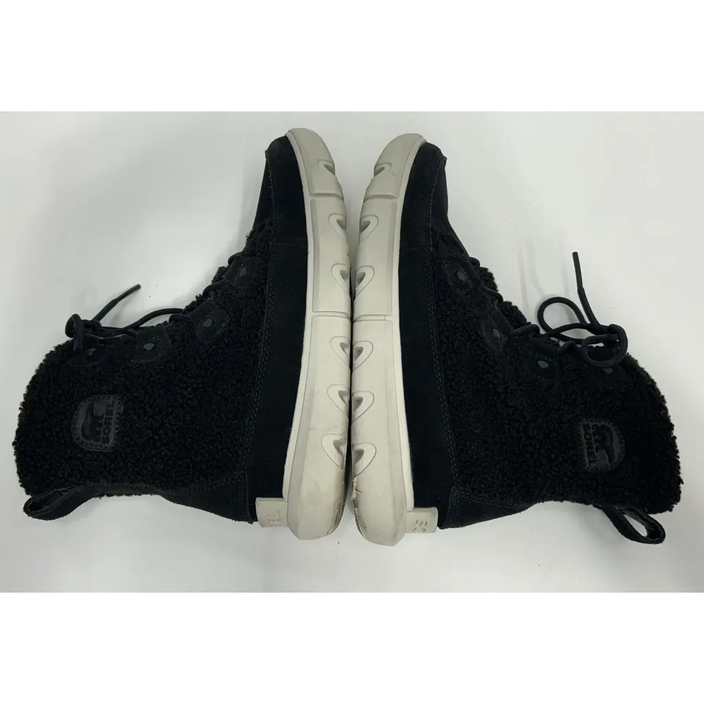 Sorel Women's Explorer II Joan Cozy Boots Waterproof Black Size 7 Sherpa Lace Up - Image 6