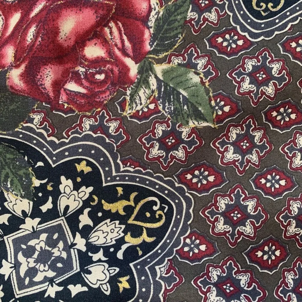 Vintage Carol Anderson Collection Patchwork Floral Midi Skirt Custom Trim Red Size undefined - Image 9