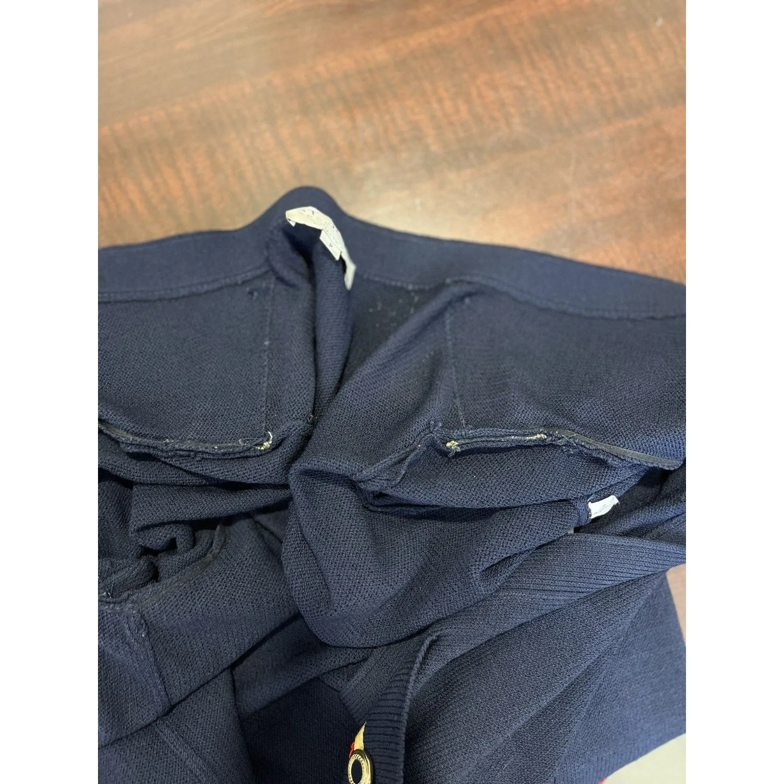 Vintage St. John Sports Santana Knit Sz 6 P Women's Navy Cardigan - Image 9