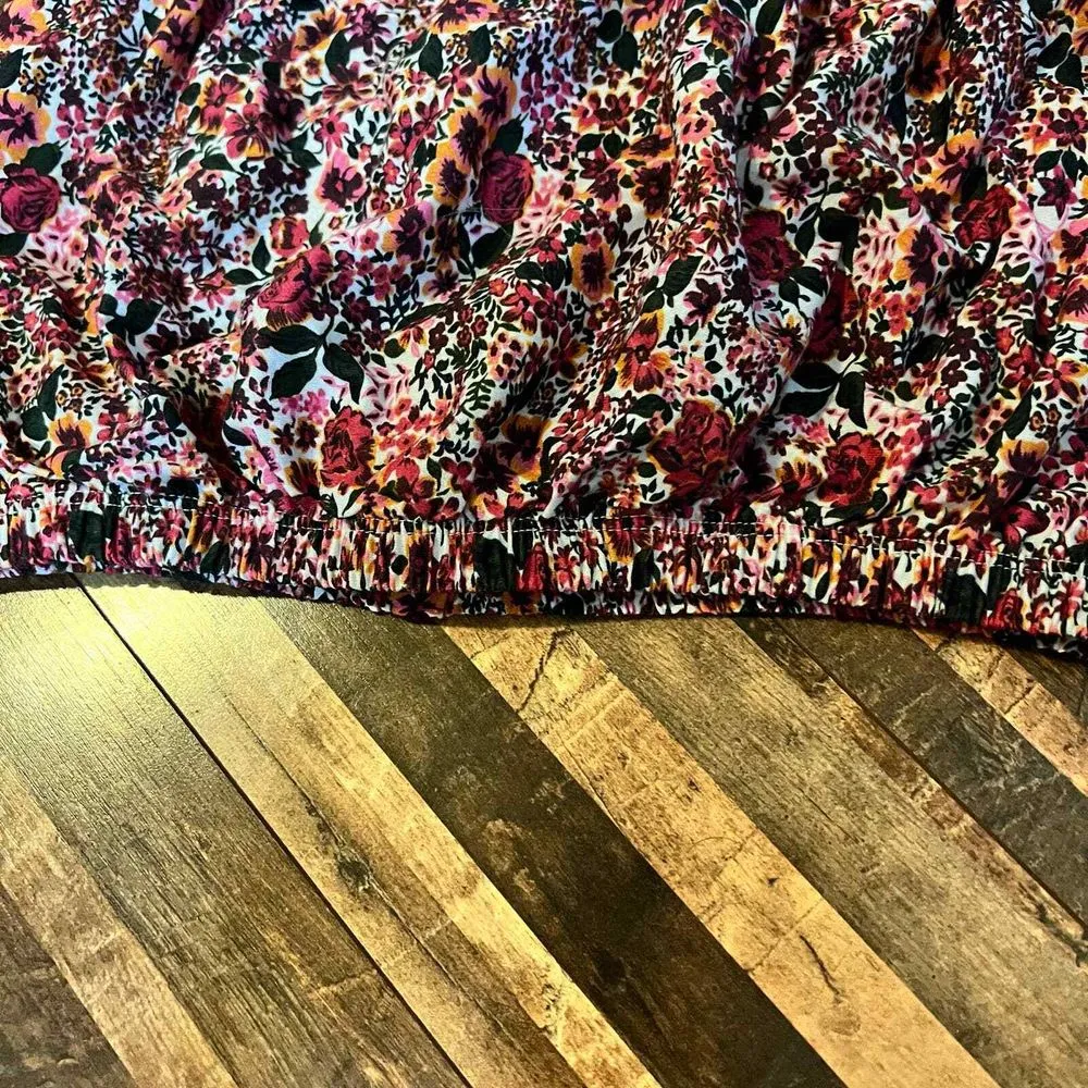 Topshop Floral Print Bandeau Crop Top Summer Festival Boho US 10‎ - Image 5