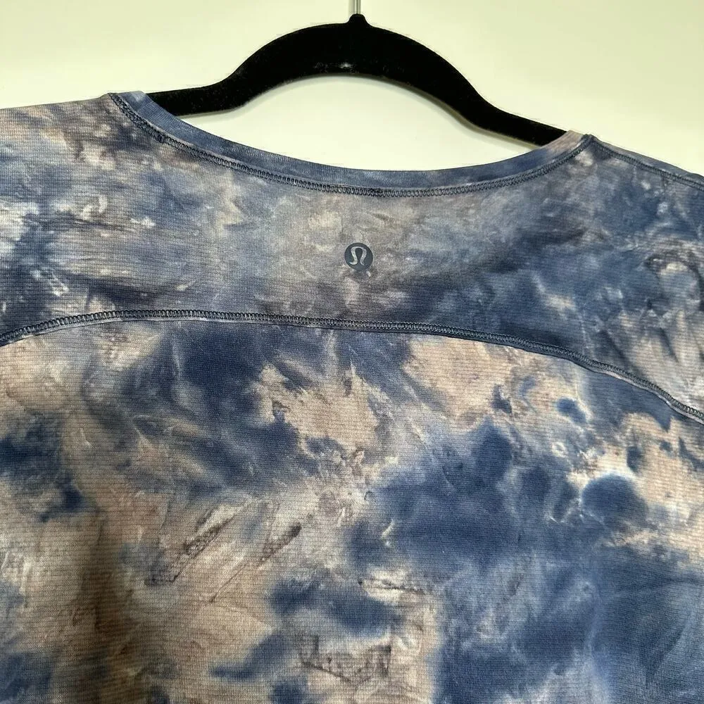 Lululemon Athletica To The Point Spray Dye Top Women's Navy Size 6 - Image 5
