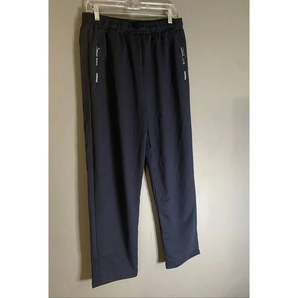 New Sport Quick Dry Athletic Sweat Pants Zipper Pockets Size XXL NWOT Blue - Image 2