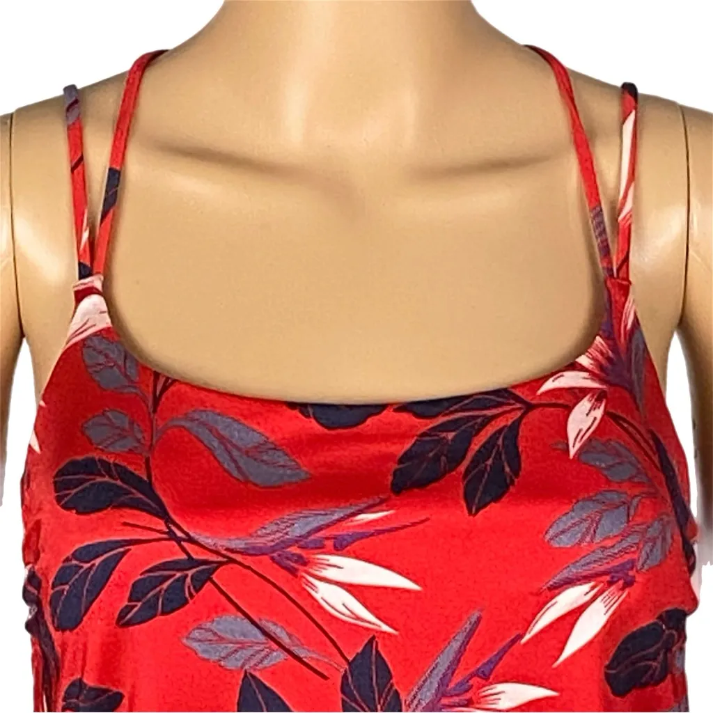 ATHLETA Aqualuxe Paradaiso Blousy Tankini Top radiant red Small NEW WITH TAGS - Image 2