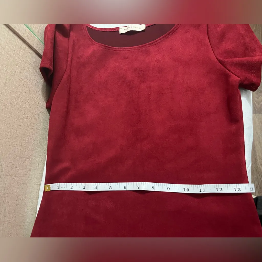 Newbury Kustom Boutique Burgundy short sleeve dress size small - Image 8