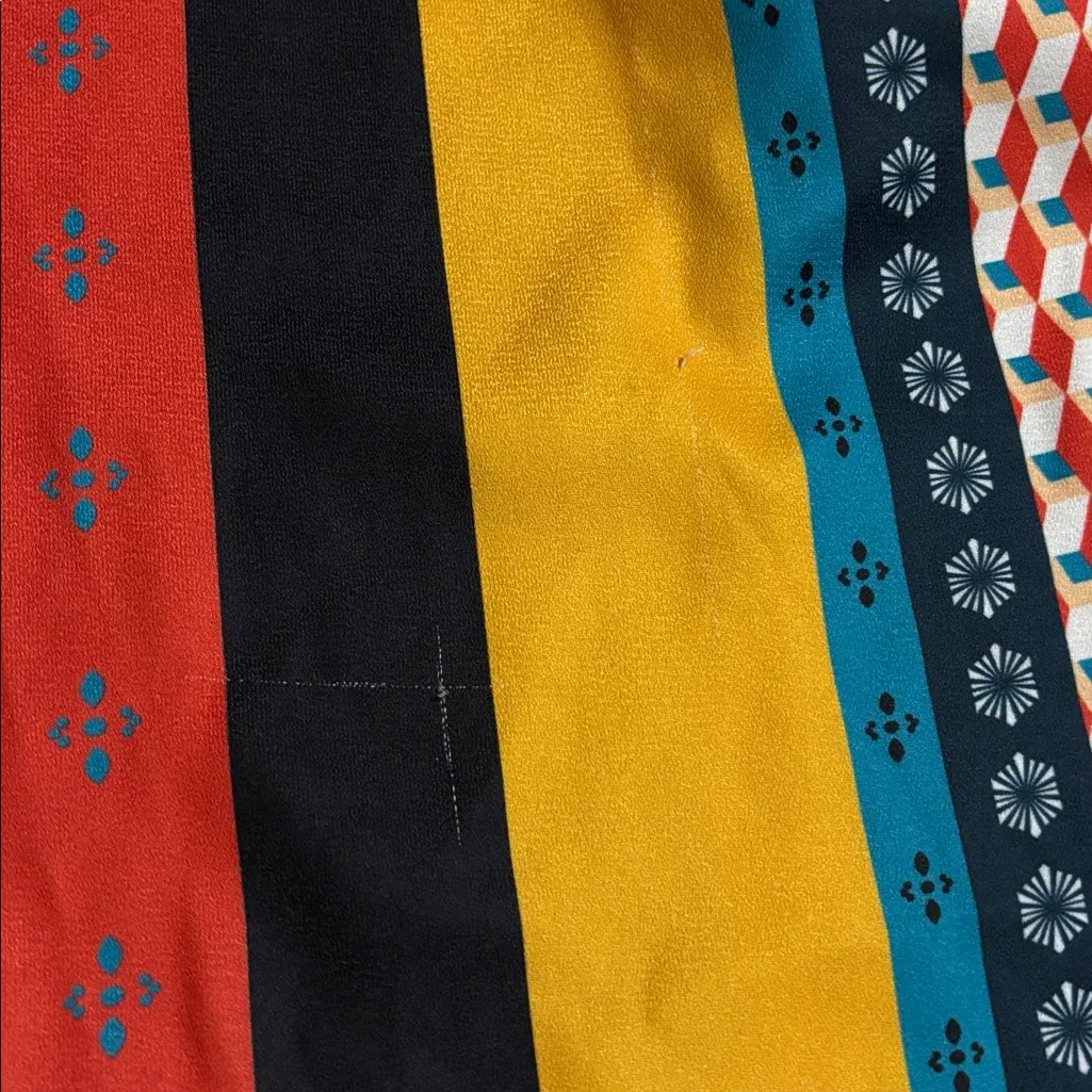 Jealous Tomato Multicolor Patterned Wide Leg Palazzo Flare Pants Office Boho - Image 5