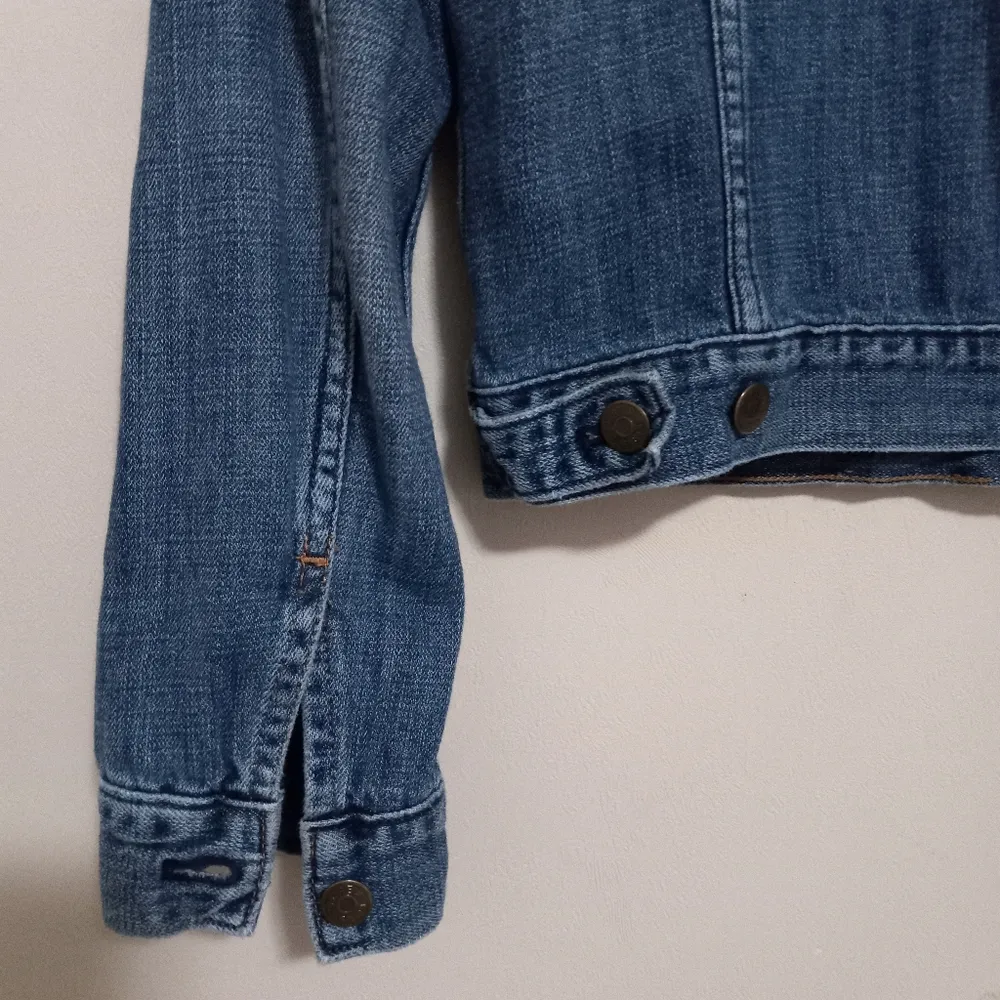 J. Crew Indigo Denim S Jeans Trucker Jacket - Image 4