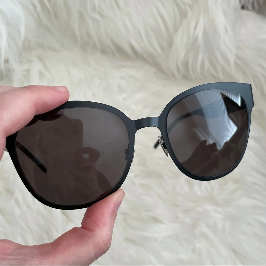YSL 54mm round metal sunglasses Black - Image 9