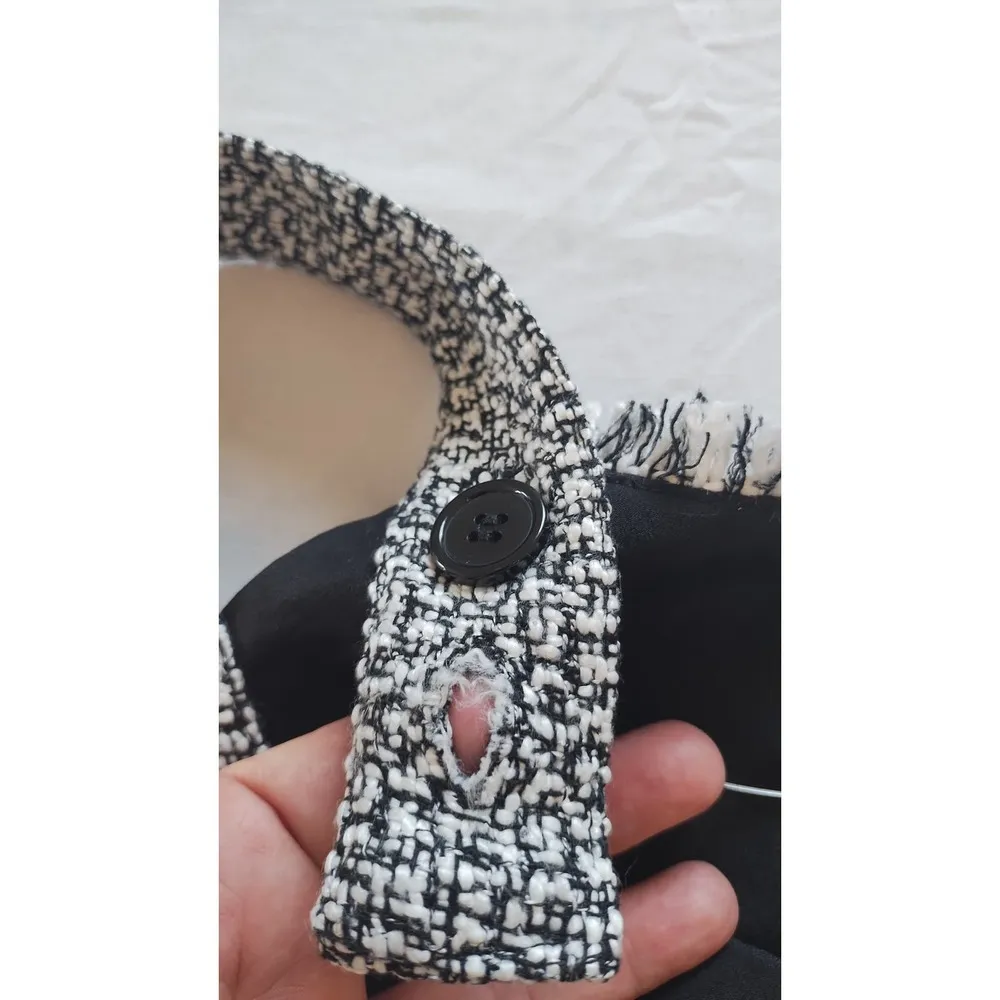 Forever 21 Dress Women small Gray Tweed Pinafore Sleeveless mini dress - Image 8