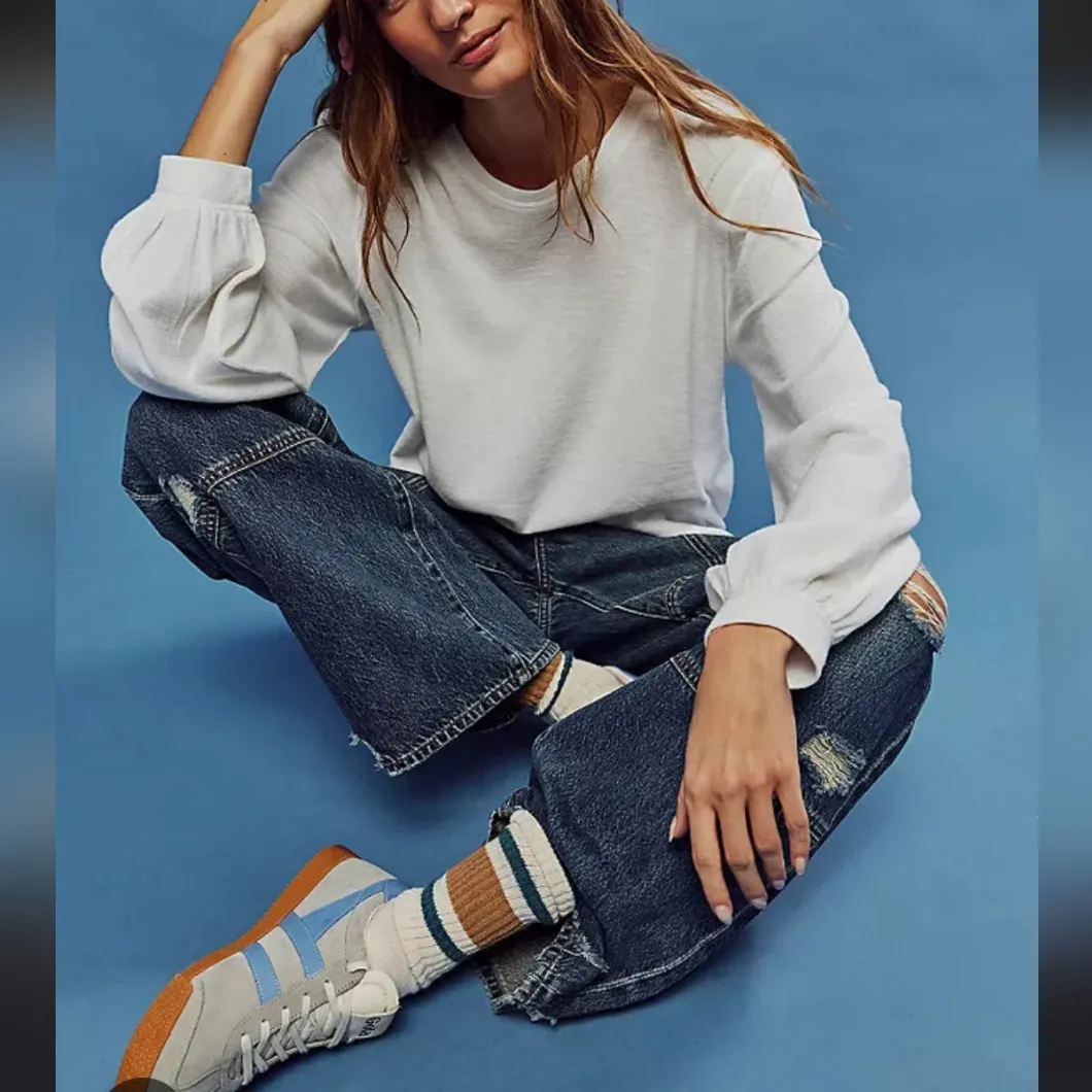 Free People NWT Soul Song Longsleeve Tee L - Image 10