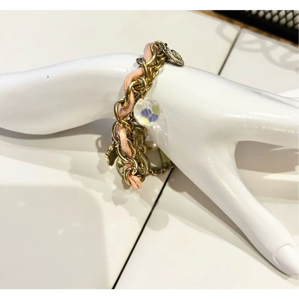 Pink and gold y2k charm bracelet - Image 6