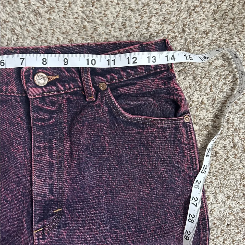 Vintage Lee Pink Blue Jeans Cotton High Rise Straight Leg Size 28 6 Streetwear - Image 4