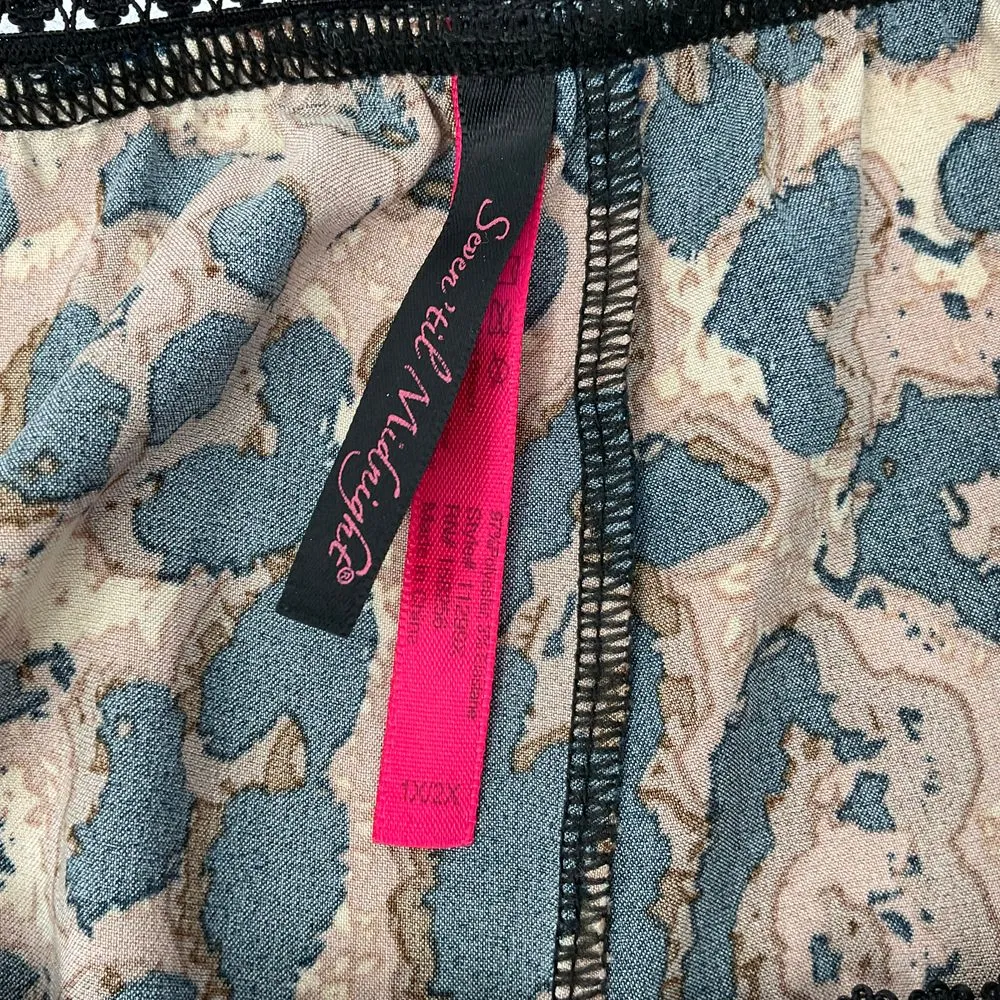 Seven till Midnight Leopard Print Cami & Pant Sleep Set Size 1X/2X (Z93) Brown - Image 4