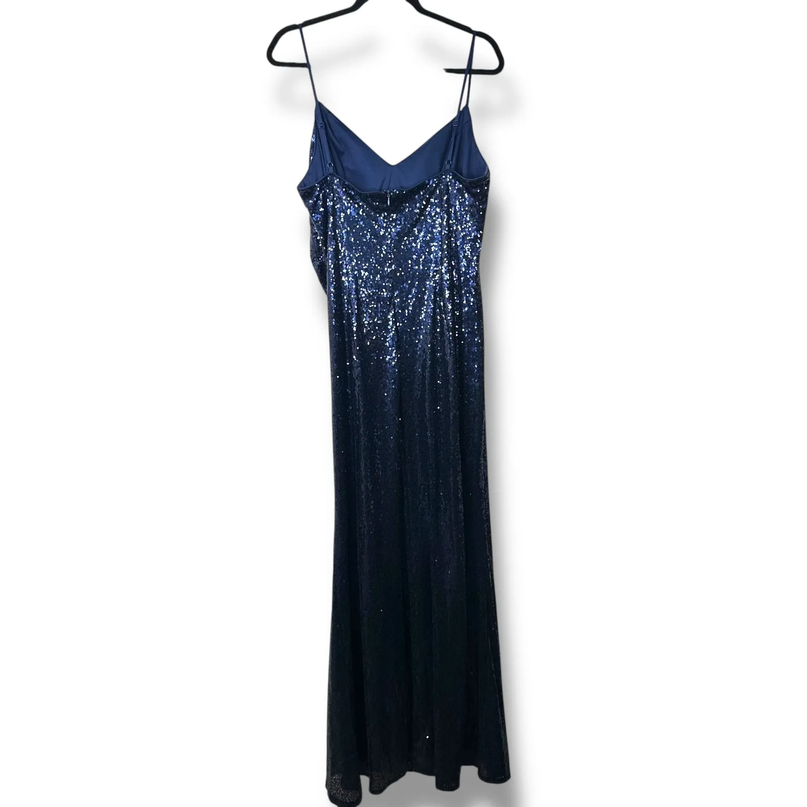 Ever Pretty Navy Blue Sexy Spaghetti Straps Fishtail Sequin Evening Gown US 16 - Image 8