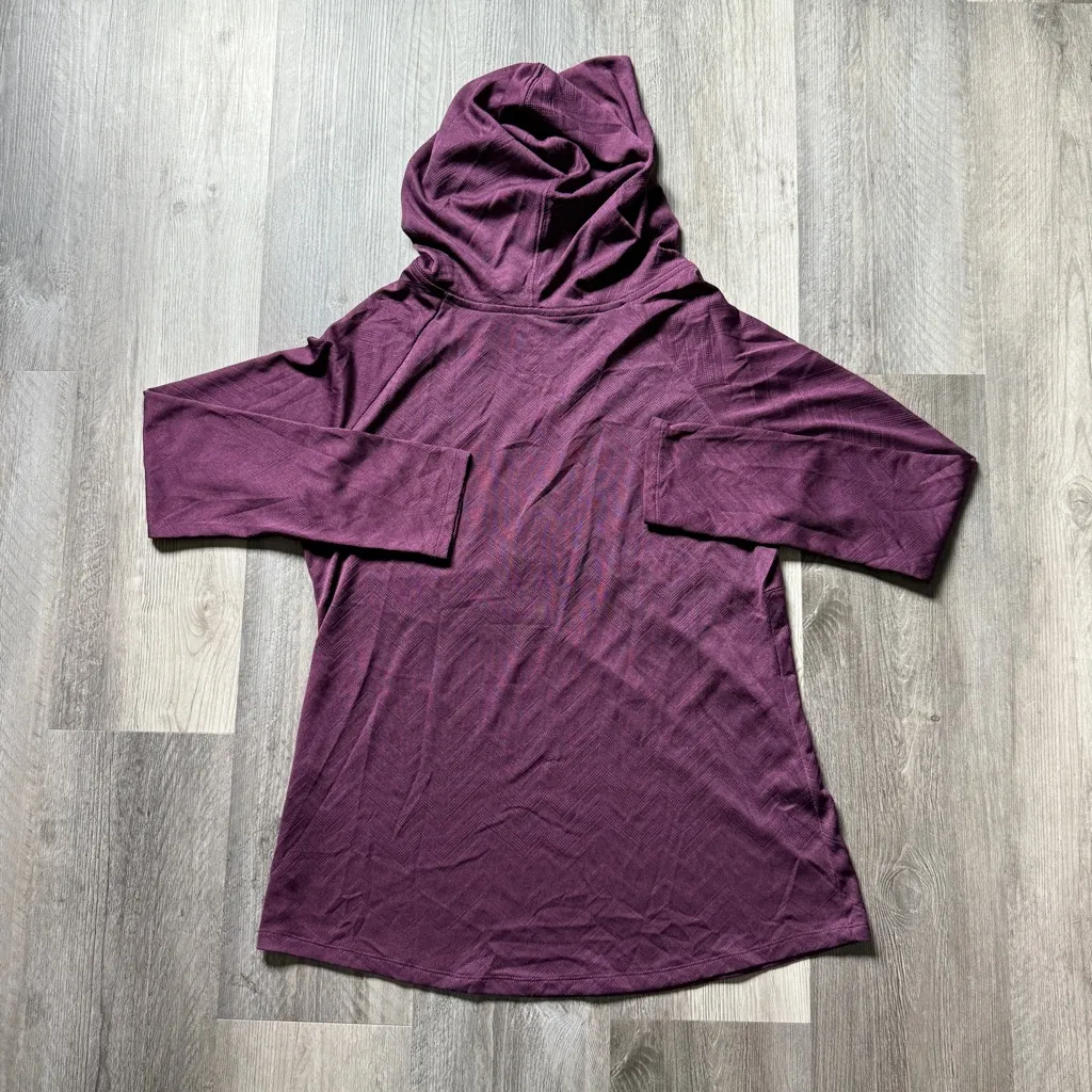 Mountain Hardwear Hooded V Neck Top Purple Large Women’s - Image 4
