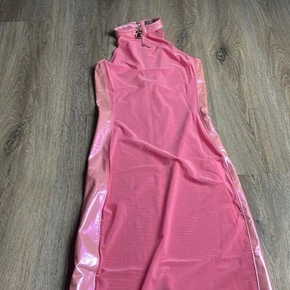 Iron Fist/24 HRS Nun Fuxx Given Pink Maxi Dress with Lock Size Small - Image 9