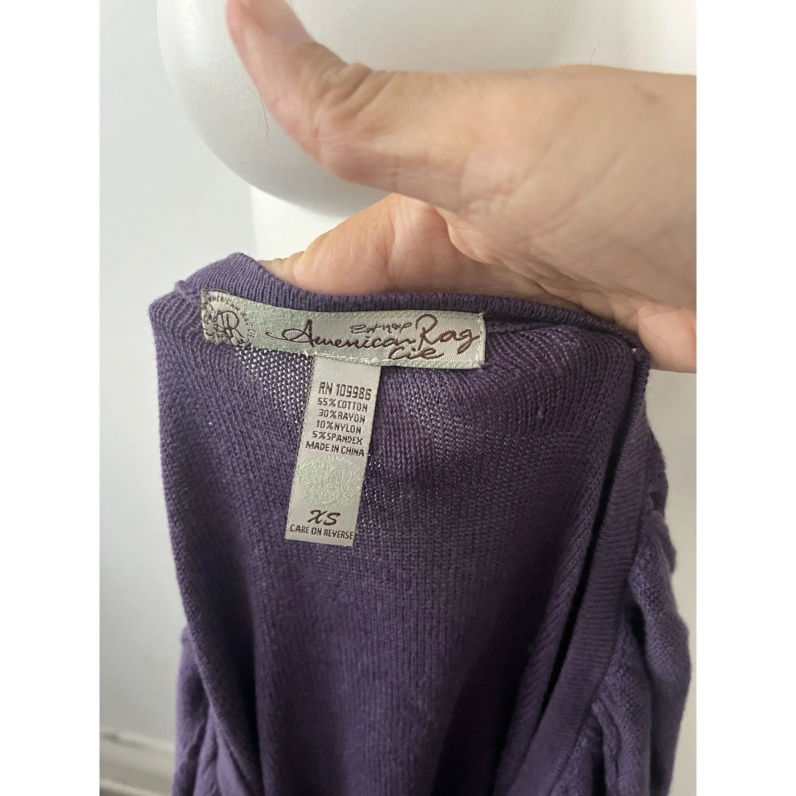 American Rag Purple Tunic M Indie Twee Fairy Whimsical Cottagecore Boho Hippie - Image 2