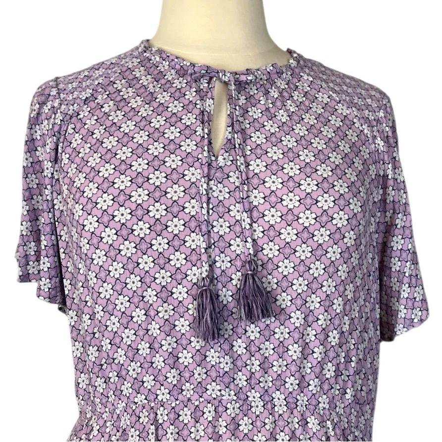 Knox Rose Maxi Dress Boho V-neck Tassel Purple Floral Women’s Plus Size XXL - Image 11