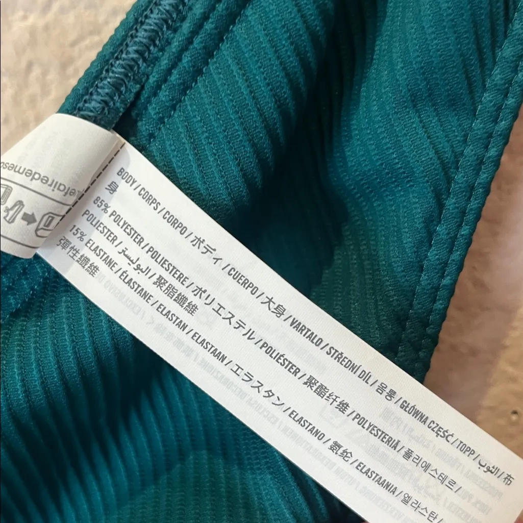 Hollister Women’s Jade Green Ribbed Bikini Bottoms Size XL - Image 4