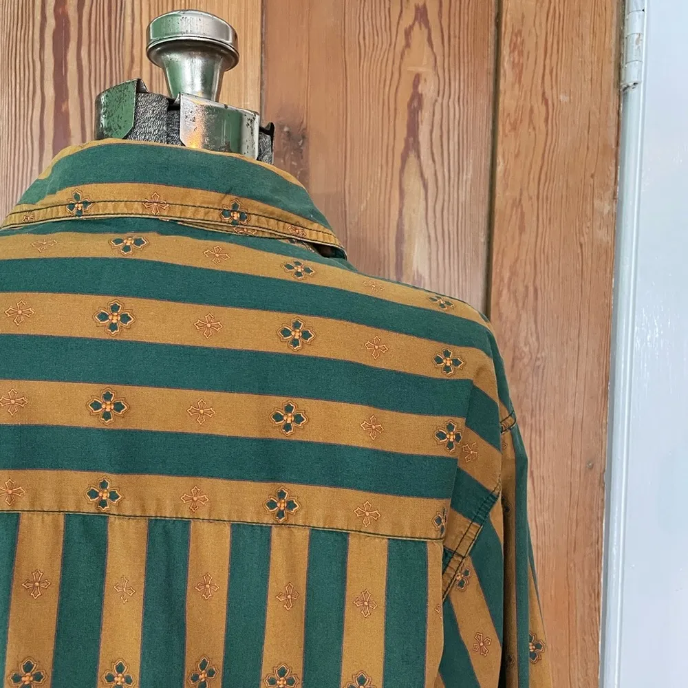 Vintage Jeanswear Jennifer Moore Western Cowboy Stripe Button Up - Image 7