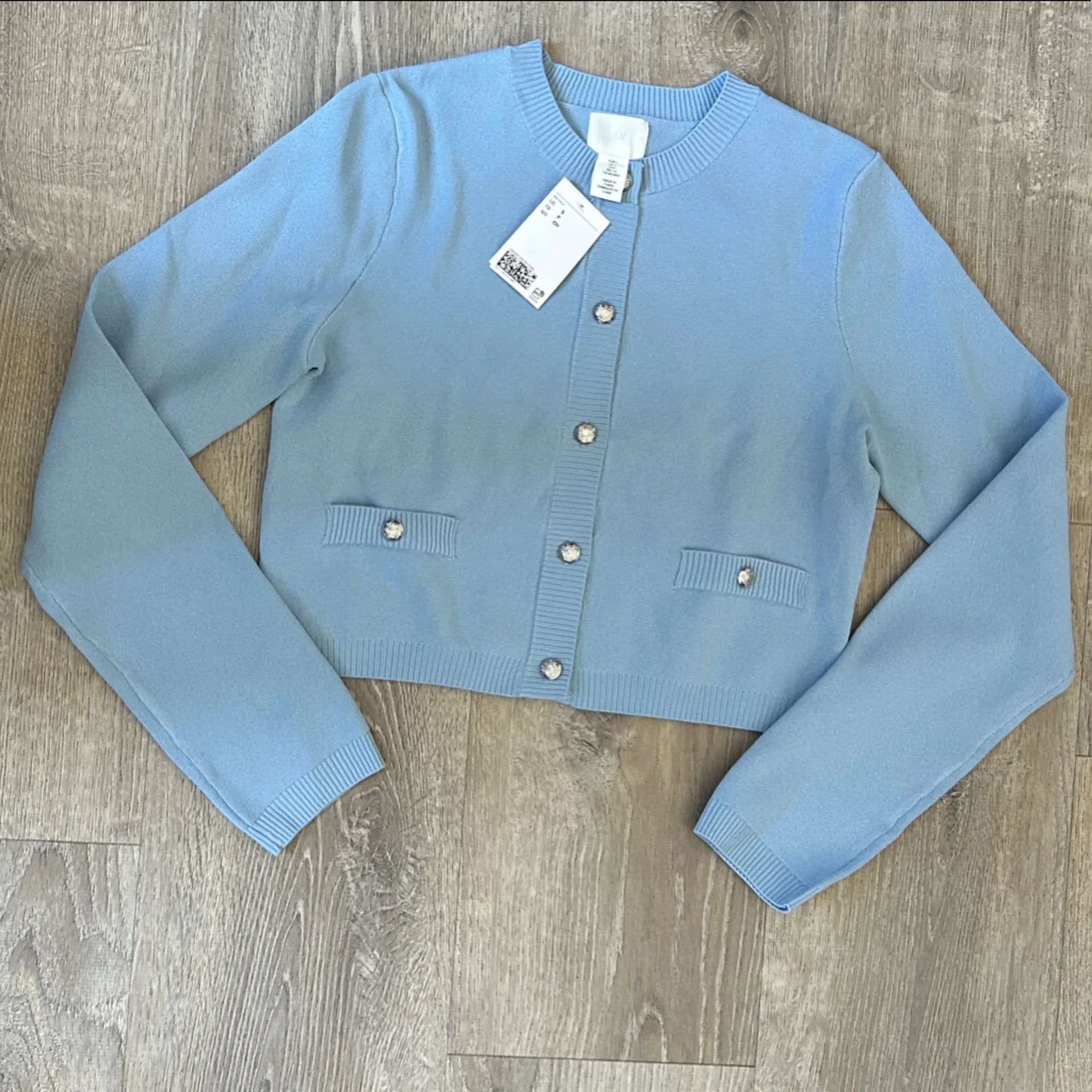 🩵 H&M Light Blue Cardigan – Size S - Image 2