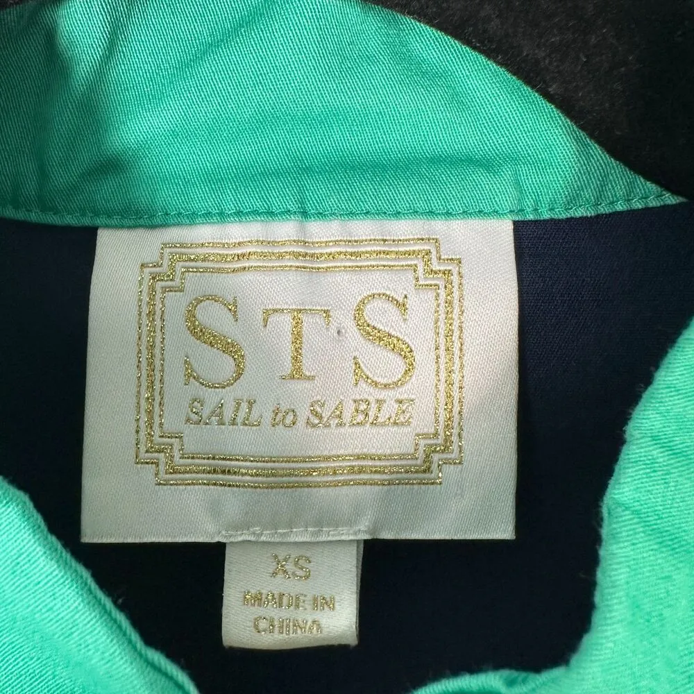 STS Sail to Sable Navy Green Colorblock Color Block Dress Size XS - Image 3