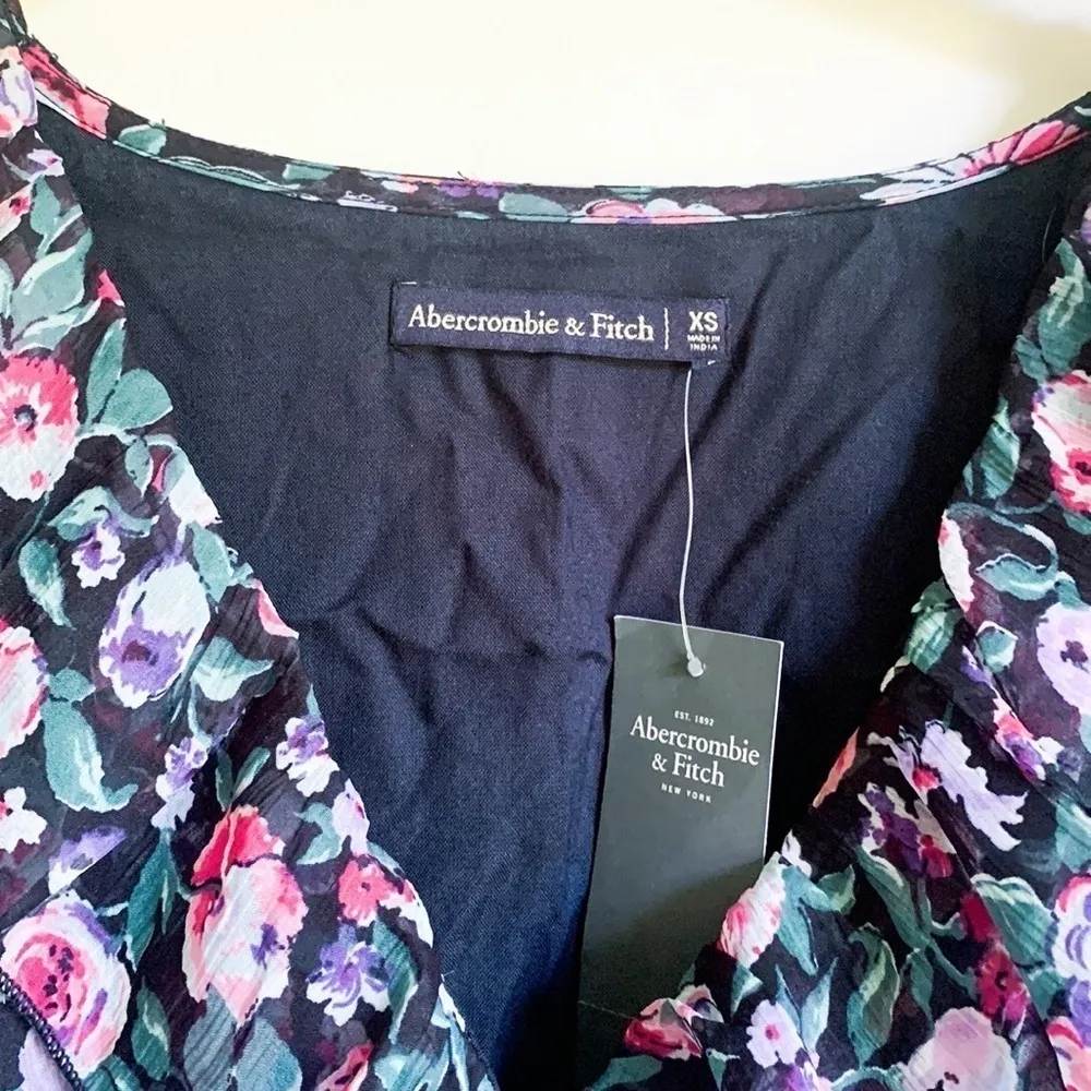 Abercrombie & Fitch Floral Faux Wrap Mini Dress - Image 6