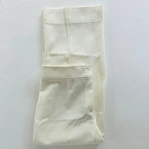 Akris Punto Ladies Twill Pant Cream Size 10 Ankle Straight Flat Front Dress Work - Image 2