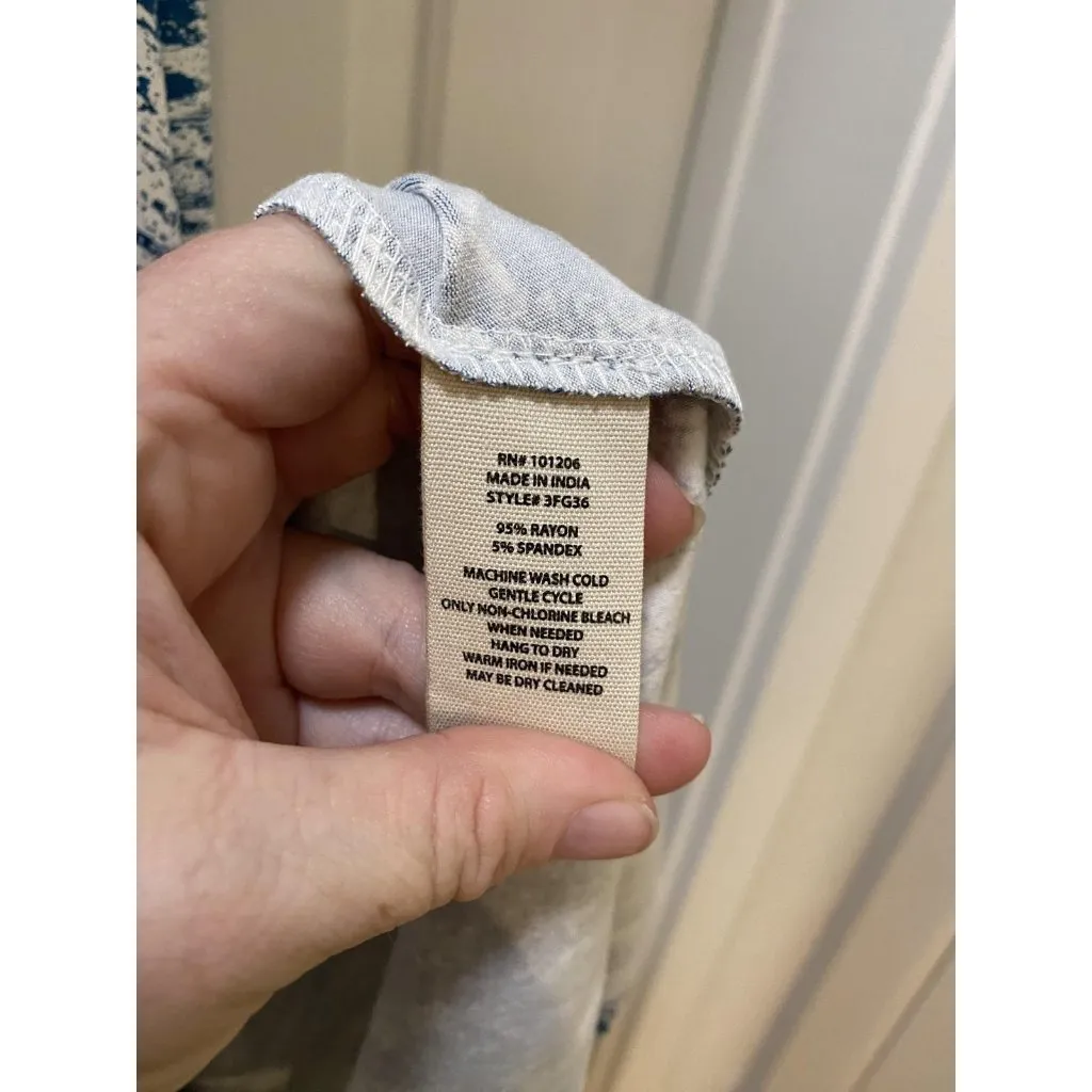 Soft Surroundings Dress Womens Petite Large Abstract Short Sleeve Rayon Flowy - Image 4