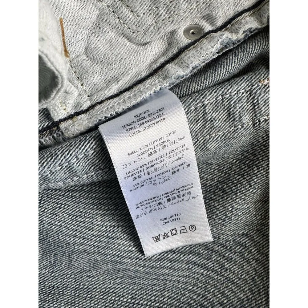 NWT Re/Done Low Rider Loose Crystal Bay Fade Wide Leg Studded Jeans Size 31 - Image 11