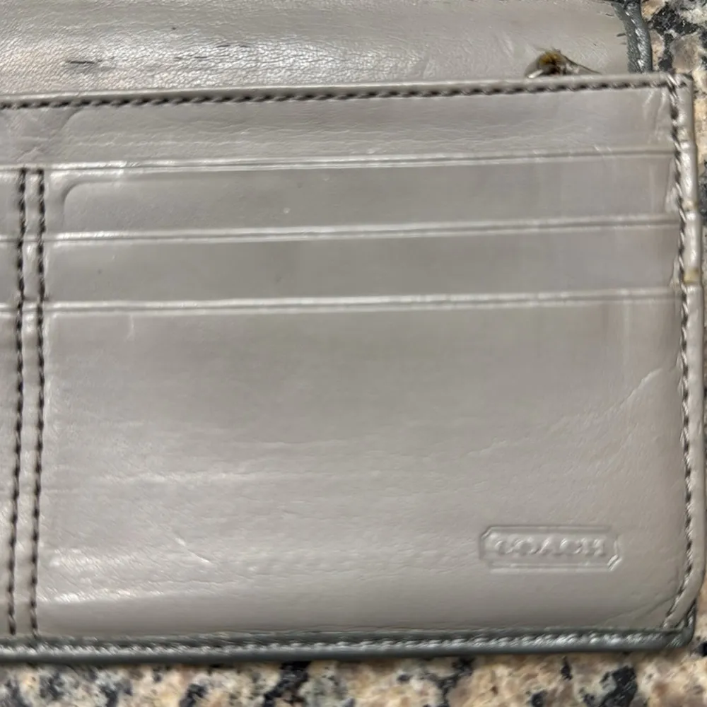 Coach Signature Wallet Gray Vintage Wallet - Image 11