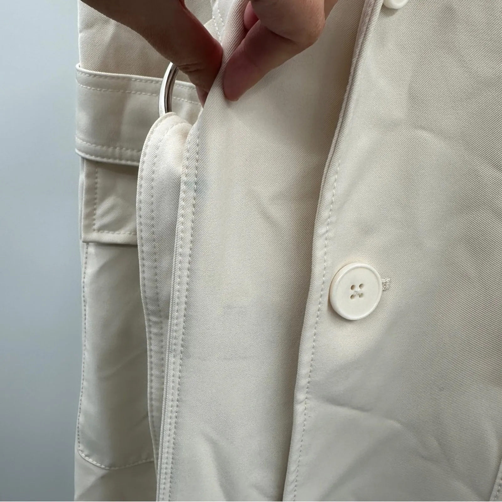 RTR Marina Moscone Collective Cream‎ Long Wrap Vest Coat Sz M Size M - Image 13