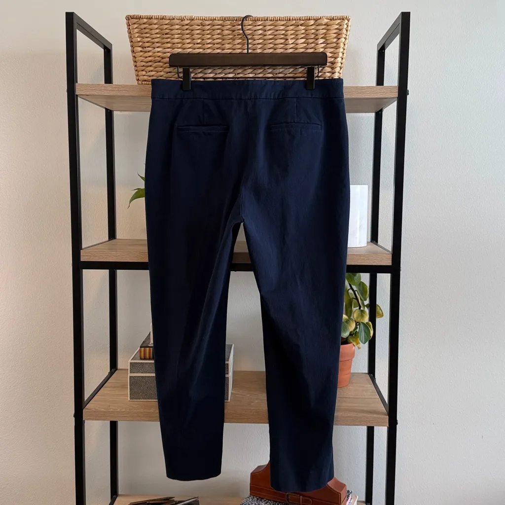 J. Crew Kate High Rise Ankle Navy Career Dress Pant Trouser, 14 - Image 4