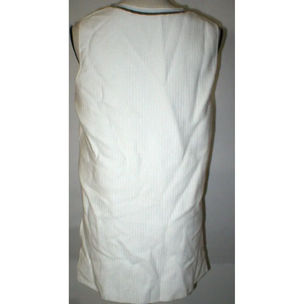 New Womens Athleta White Sweater L Ribbed Tunic Sleeveless Long Extra soft NWT - Image 2