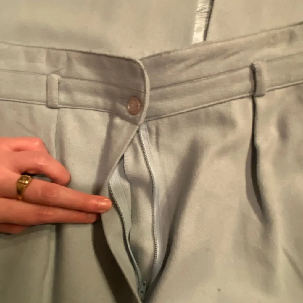 Jack Winter Light Blue Women's Wool Skirt Size 12 - Image 4