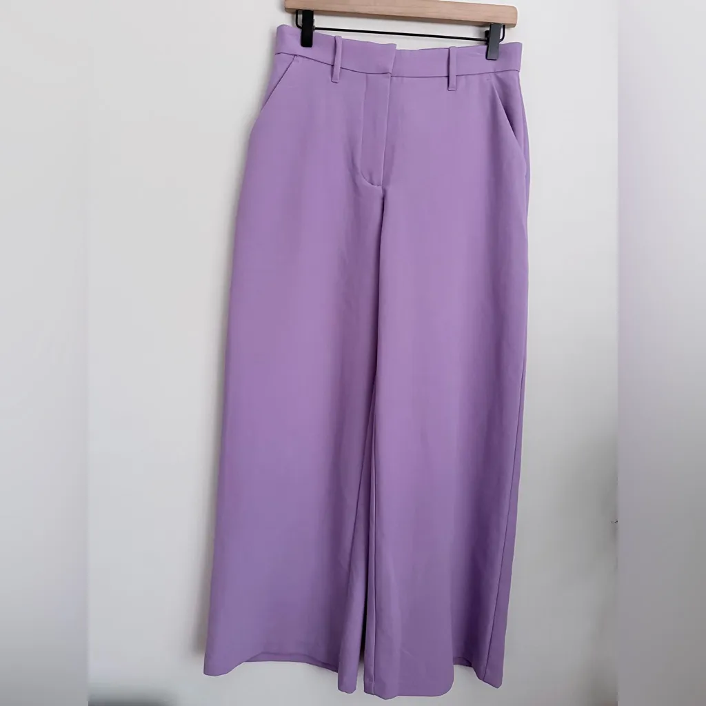 Abercrombie & Fitch Purple Tailored Ultra Wide Leg Pants S - Image 2