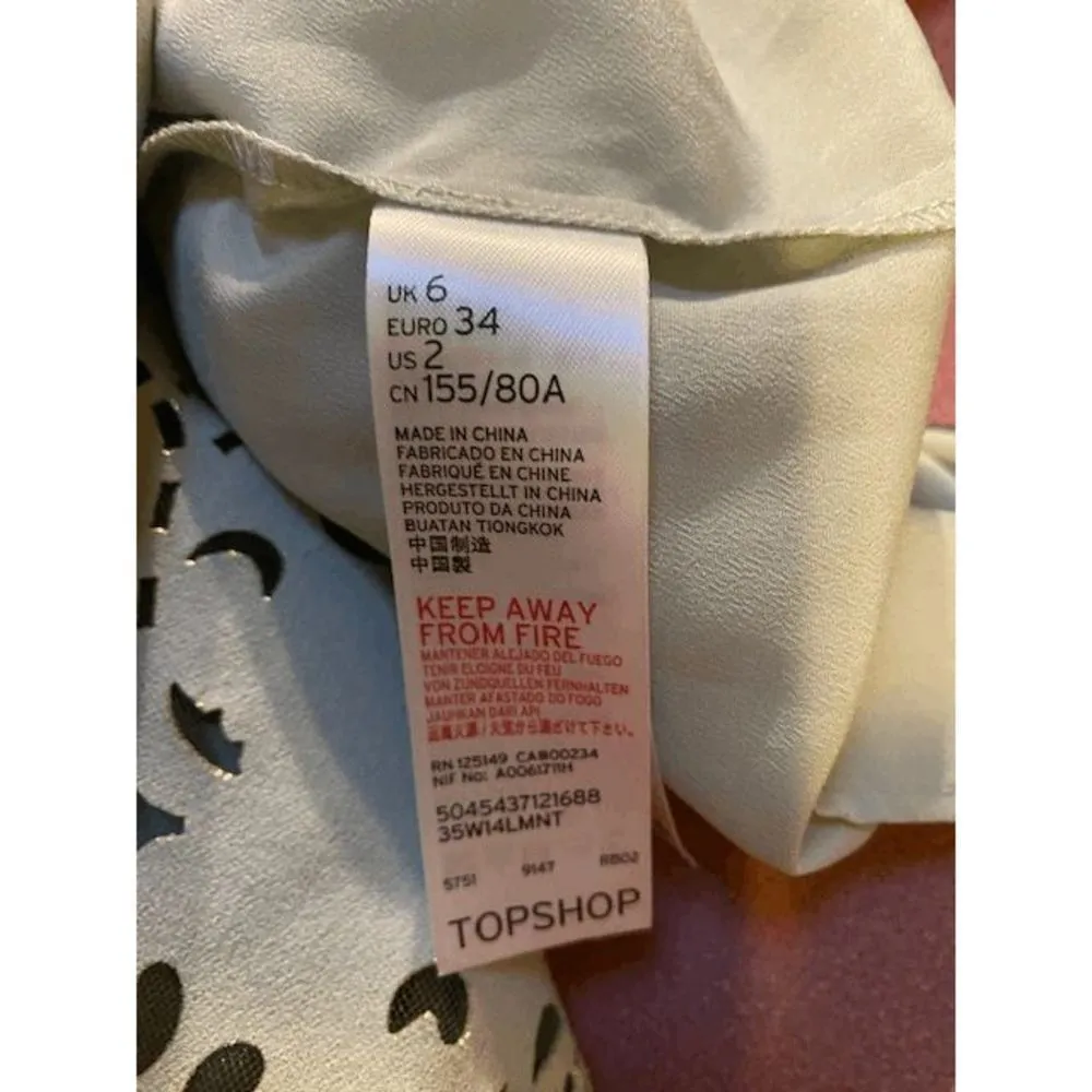 Topshop  Dress. Sz. 2 Mint Green - Image 4