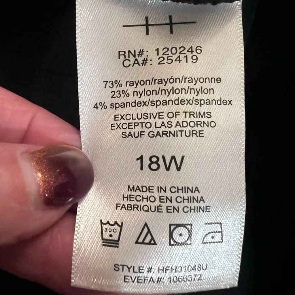 Habitual Brodie Stretch Crop Trouser Pants in Jet Black Plus Size 18W - Image 10