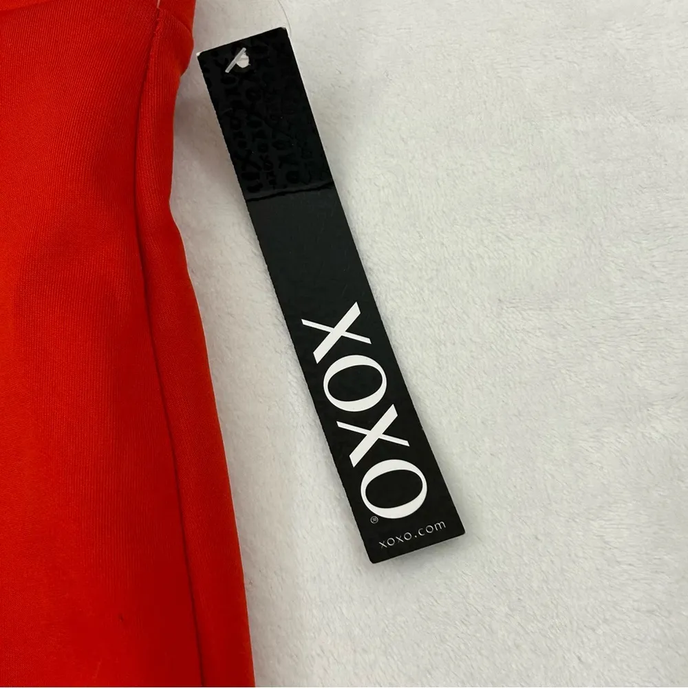 XOXO Red MIDI Formal Dress Skirt Women’s XL Has Censor Tag - Image 3
