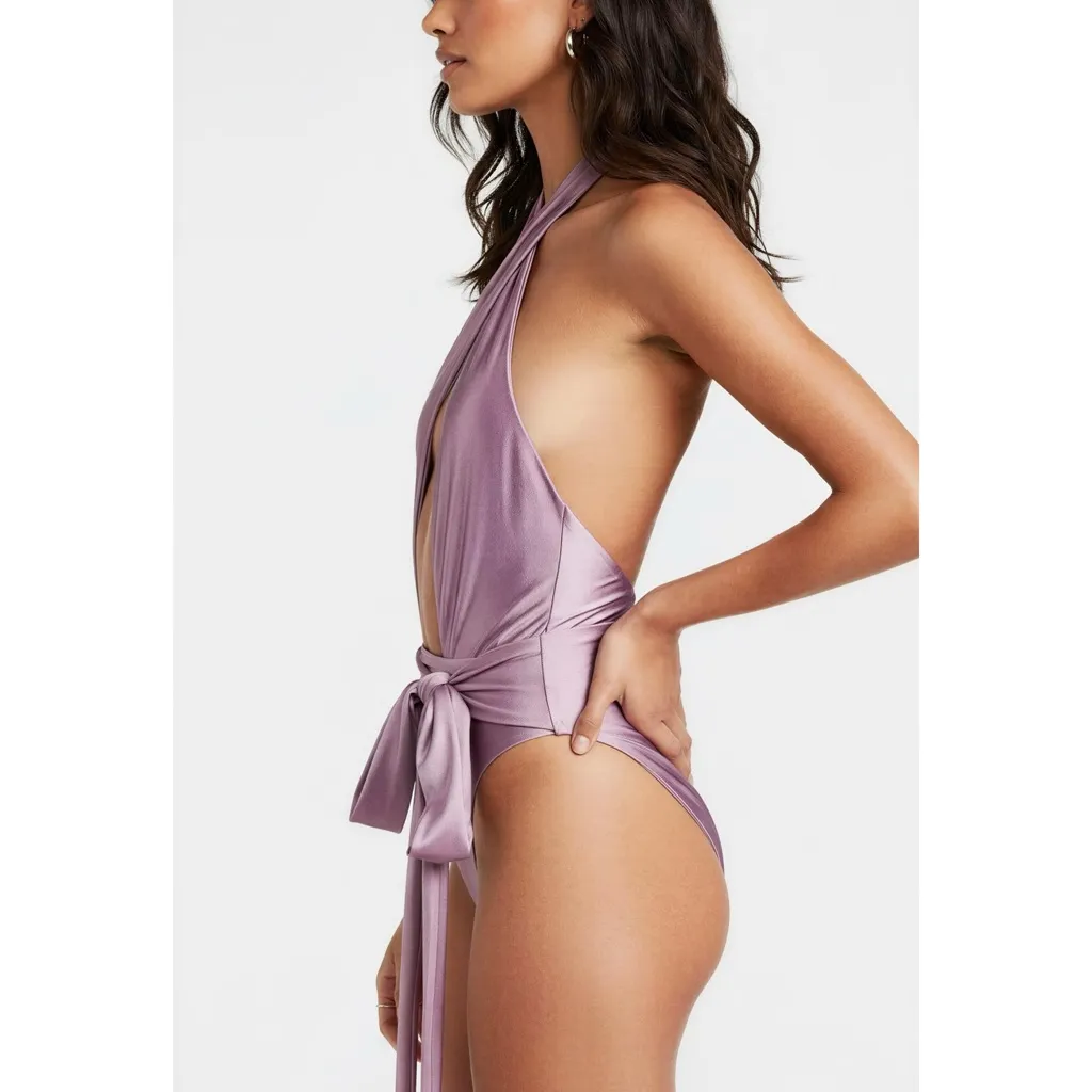 PQ SWIM Alex One Piece Swim, Violet Sunset, Medium Purple - Image 3