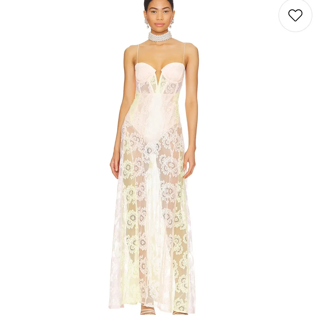 For Love & Lemons Lace Maxi Blossom Maxi Dress Pastel NWT Small and XL BNWT - Image 4