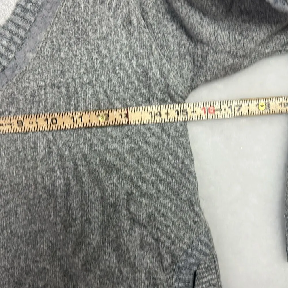 Maurices Grey V-Neck Front Pockets Lace Trim Pullover Sweater Women’s Size Small - Image 8