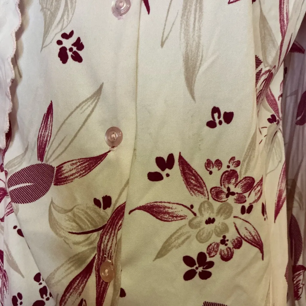 Vintage 70s graff polyester long sleeve bow neck top Size L - Image 7